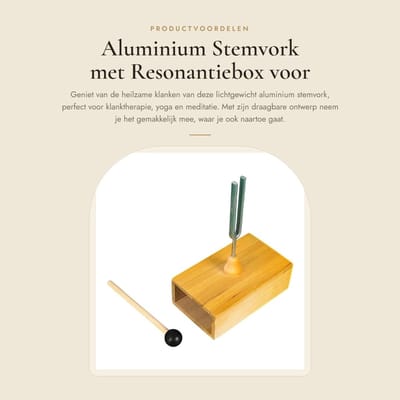 Dailygoods- Stemvork Lichtgewicht - Aluminiumlegering - Klanktherapie - Meditatie - Ontspanning - Draagbaar 15x9,2x5,2 cm - Geluidsinstrument