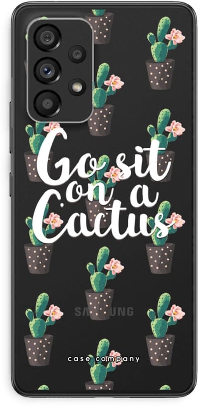 Case Company® - Hoesje geschikt voor Samsung Galaxy A53 5G hoesje - Cactus quote - Soft Cover Telefoonhoesje - Bescherming aan alle Kanten en Schermrand