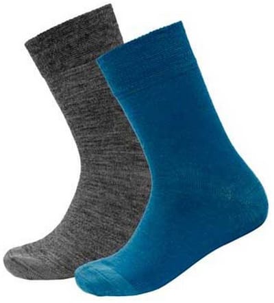 Devold Of Norway Daily Merino Light Lange Sokken 2 Paren Blauw,Grijs EU 28-30 Kinderen