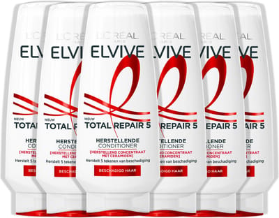 L'Oréal Paris Elvive Total Repair 5 Herstellende Conditioner - Voor beschadigd haar - Herstellend concentraat met ceramiden - 6x200ML