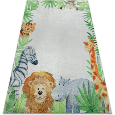 Kleden Rugsx BAMBINO 54090 tapijt wasbaar Dieren, Afrika voor 140x200 cm