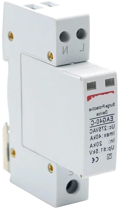 Overspanningsbeveiliging - Stroomonderbreker - Huishoudelijke bescherming - 20KA tot 40KA - 275V - Grijs
