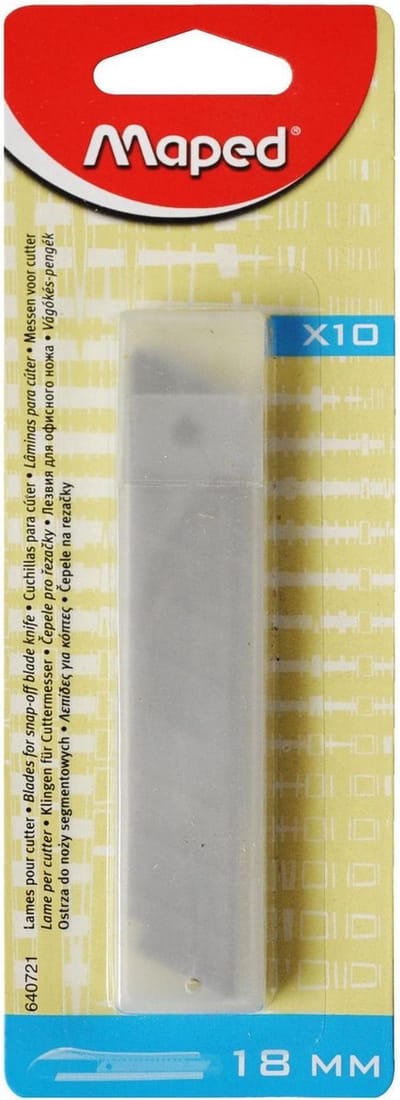 Maped vervangmesjes voor cutters 18 mm blister met 10 stuks