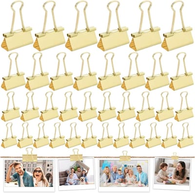 nietjes, 136 stuks, 15/19/25/32 mm, paperclips, metaal, paperclips, multifunctionele klemmen voor school, thuis, kantoorbenodigdheden, briefpapier, notities