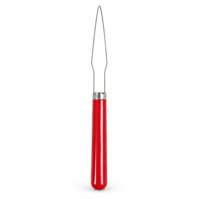 Zirkle Knopenhaak Hulpmiddel – Knoophaak Aankleedhulp voor Knopen – Button Hook Helper – Hulp bij Overhemden, Blouses, Broeken & Jassen – Voor Minder Grip of Handmobiliteit – 1 Stuk – Rood