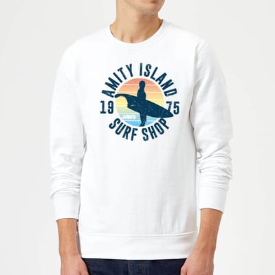 Jaws Amity Surf Shop Trui - Wit - S