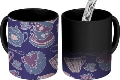 Magische Mok - Foto op Warmte Mokken - Koffiemok - Patroon - Thee - Kop - Theepot - Magic Mok - Beker - 350 ML - Theemok