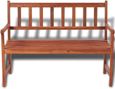 Tuinbank van acaciahout - Houten buitenbank - Buiten ontspannen - Natuurlijk duurzaam - 120 cm - Bruin