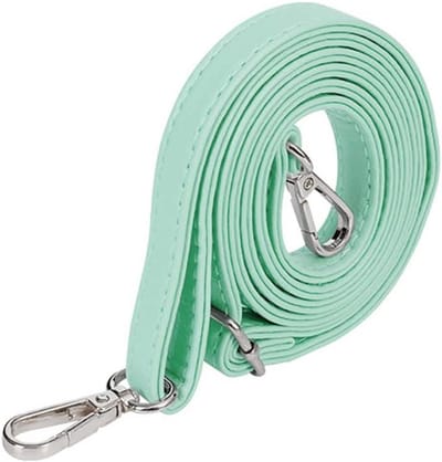 Schouderband Tas - Verstelbare Band - Handen Vrij Houden - PU Leer Materiaal - 140 x 24 mm - Lichtgroen Zilver