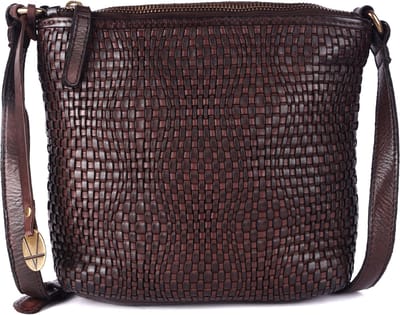 Echte Leren Crossbody Slingtassen voor Dames – Trendy Casual en Kantoortas met Verstelbare Schouderband