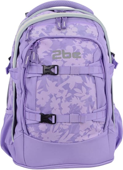 2be New Ergonomisch Schoolrugzak met 15 inch laptopvak - Lilac - Lila