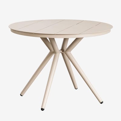 Ronde tuintafel - Buiten eettafel - Stijlvolle buitenmaaltijden - Verstelbare pootdoppen - Diameter 100 cm - Aluminium