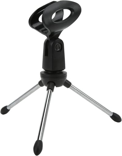 Bureaumicrofoonhouder met Verstelbare Beugel - Afneembare Desktop Microfoonstandaard met 5/8-inch Schroefdraadbevestiging voor Conferenties en Live Uitzendingen