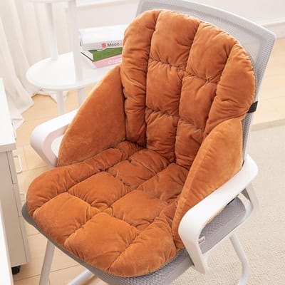 Hiver Épaissir Matelassé Éponge Coussin Monobloc Maison Bureau Doux Confortable Dossier Intégré Coussins de Siège de Chaise 45x50x45cm