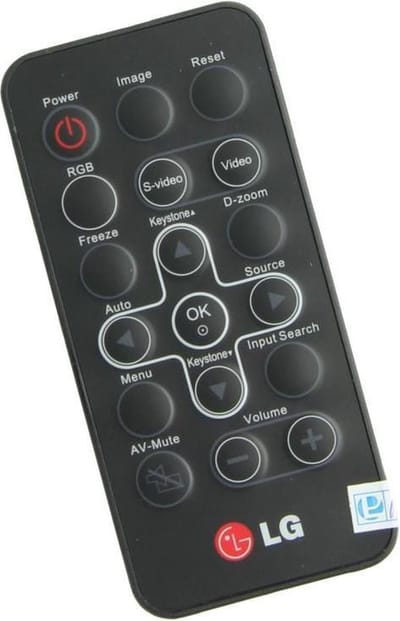 Afstandsbediening geschikt voor de LG BX27C-SL beamer, vervangt COV30392301