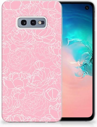 Samsung Galaxy S10e TPU Case White Flowers