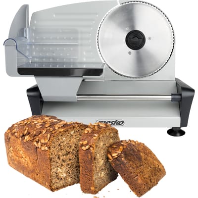 Elektrische Snijmachine voor Cheesy Brood Vlees Snijmachine Dikte Verstelbaar 0-15mm Roestvrijstalen Mes 19cm 400W