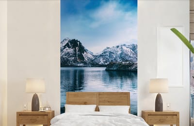 Behang - Fotobehang Water - Bergen - Natuur - Breedte 120 cm x hoogte 240 cm