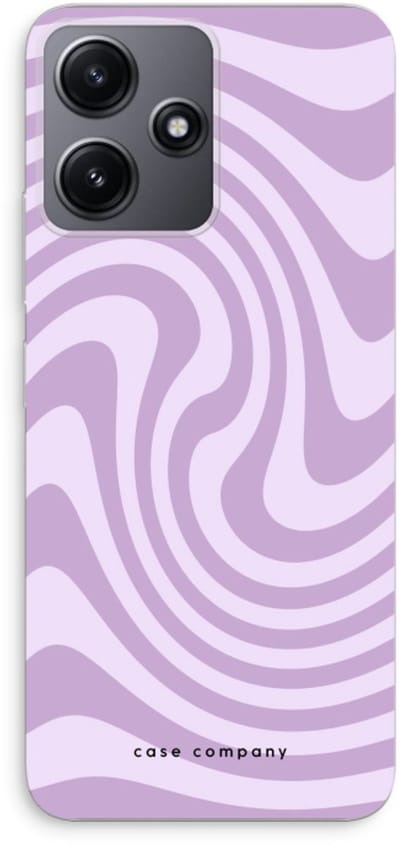 Case Company® - Hoesje geschikt voor Xiaomi Redmi 12 hoesje - Swirl Paars - Soft Cover Telefoonhoesje - Bescherming aan alle Kanten en Schermrand