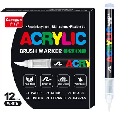 72 Kleuren Acryl Markers Brush Pennen voor Stof Rots Schilderen Pen Steen Keramiek Glas Canvas Hout DIY Kaart Maken Kunst Benodigdheden