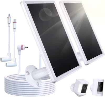 Zonnepaneel Camera - Zonneoplader Buiten - Continu Stroom - Hoge Conversie - 6W 3 Meter - Zwart