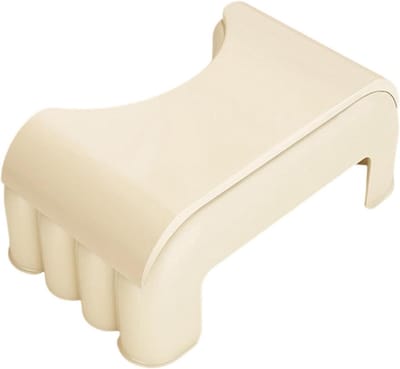 Toilet Opstapje - Hurk Krukje - Comfortabel Ontlasten - Antislip Stabiliteit - 39x24x39 cm - Wit