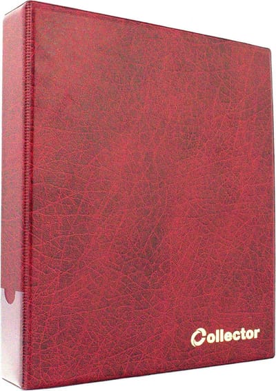SnelShoppen - Coin folder voor 200 middelgrote munten 50p £1 £2 €1 €2 - 10 pagina's met rode scheidingsbladen - Hoogwaardige kwaliteit