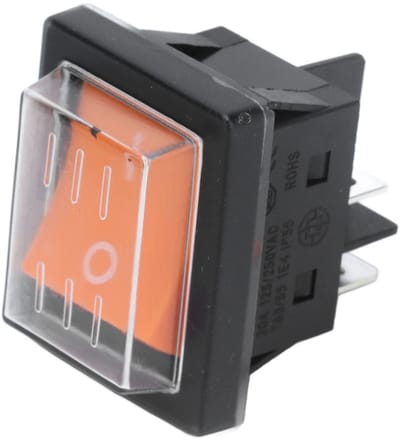 Dailygoody - 4-pins UIT-schakelaar - Waterdicht - 30A 125/250VAC - Tuimelschakelaar met deksel - Geschikt voor Elektrische Apparaten - Boottype