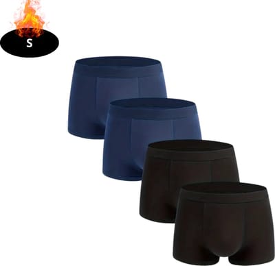 Nivard Onderbroeken Heren - Boxershort - Ondergoed - Boxer - Underwear - Mannen - 4 Pack - Zwart + Marineblauw - S
