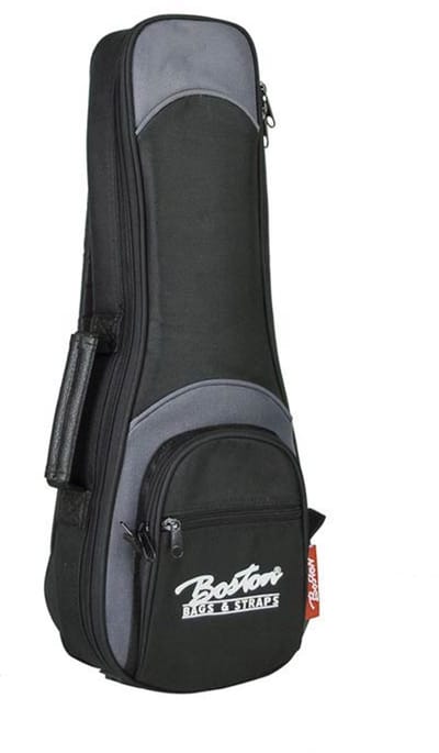 Boston UKS-25-BG Super Packer Gigbag voor Sopraan Ukelele – 25 mm Voering, Zwart/Grijs