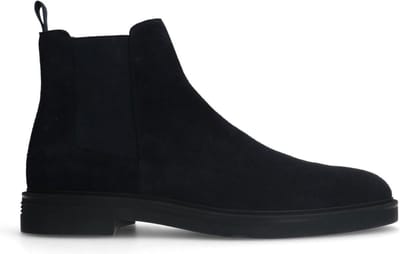 Manfield - Heren - Donkerblauwe suède chelsea boots - Maat 40