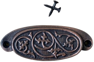 Vine Cup Pull Handle Antique Copper Large