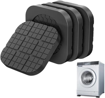 Anti-Vibratievoeten - Wasmachine Dempers - Apparaat Stabiliseren - Extra Duurzaam Rubber - 4 stuks - Zwart