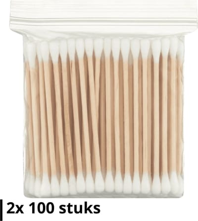 Knaak Wattenstaafjes - Bamboe - 2 x 100 stuks - Ideaal voor Make-up
