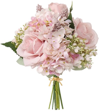 Solidchoice- Kunstbloemen Hoogwaardige Zijde - Kunstboeket met Rozen/Hortensia - Decoratie voor Thuis - Levendige Kleuren - Natuurlijk Uiterlijk - Nep Bloemen