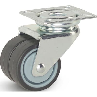 Meso Dubbel zwenkwiel TP-rubber 50mm - 90kg draagvermogen