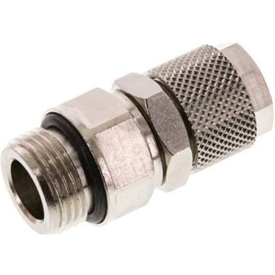 12x8 & G3/8'' Vernikkeld Messing Rechte Opsteekkoppeling Buitendraad