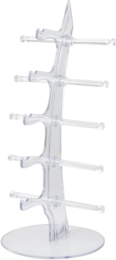 Zonnebril Display Stand - Brillenhouder Racks - Opbergen Brillen - Lichtgewicht Plastic - 34.5 cm Hoog - Wit