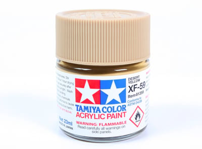 Tamiya Hobbyverf Acrylverf - XF-59 Desert Yellow - Matt - Acryl - 23ml Verf potje - 23 ml
