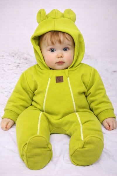 Dartomik - Baby Jumpsuit - Limoengroen - Dubbele Ritssluiting - Voor Lente/Herfst