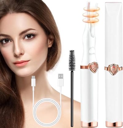 Elektrische Wimperkruller met 3 Temperatuurinstellingen, Draagbare USB Oplaadbare Wimperkruller voor Langdurige Natuurlijke Krullen en Perfecte Wimperlook