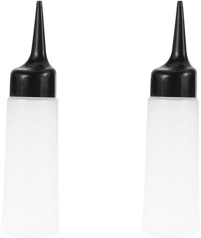 2 Stuks Kleine Flesjes voor Schoonheidssalon - Zachte Kunststof Applicatorfles met Schenktuit voor Haarverf en Reiniging