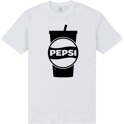 Pepsi Co. Large Cup Men's T-Shirt - White - 3XL