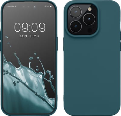 kwmobile telefoonhoesje geschikt voor Apple iPhone 14 Pro - Hoesje voor smartphone - Back cover in mat petrol