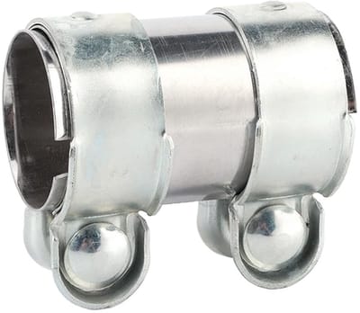 Allecto - Uitlaatklem - 55mm - Uitlaatpijp Verbinding - Duurzaam - Uitlaatklemmen - Perfect voor Auto's - Silver