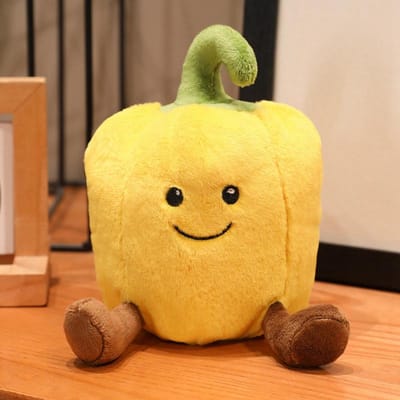 Creatieve Cartoon Gekleurde Peper Pluche Speelgoed Gevuld Gezellig Lachende Groente Pop Schattige Kantoor Bureau Metgezel Delicaat Cadeau 15cm
