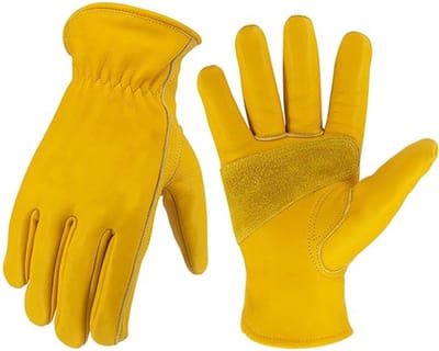 Oneay Werkhandschoenen van rundleer（XL） — Outdoor- & beschermhandschoenen — Industriële veiligheidshandschoenen — Ideaal voor autoreparatie, verhuizingen en tuinieren