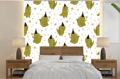 Behang - Fotobehang Design - Jongens - Draak - Kinderen - Breedte 280 cm x hoogte 280 cm