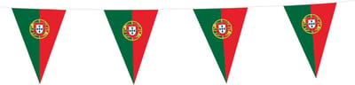 2x Vlaggenlijn Portugal 10 Meter - Voetbal EK WK Landen Land Feest Versiering Decoratie