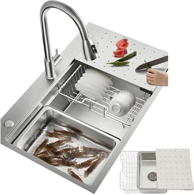 Vierkante RVS Spoelbak Inbouw Wasbak voor Keuken of Badkamer